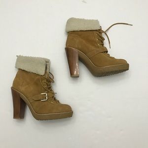 Michael Kors suede lace up boots size 9